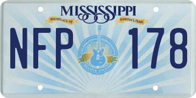 MS license plate NFP178
