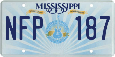 MS license plate NFP187
