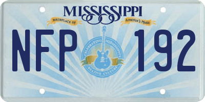 MS license plate NFP192