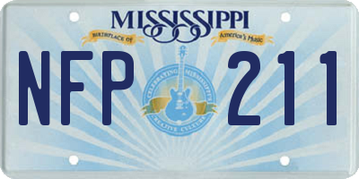 MS license plate NFP211