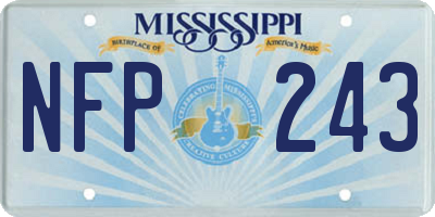 MS license plate NFP243