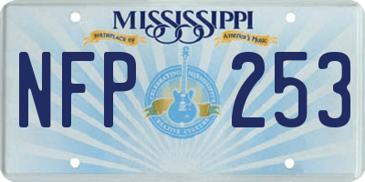 MS license plate NFP253