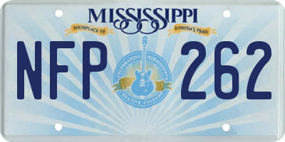 MS license plate NFP262