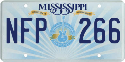 MS license plate NFP266