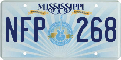 MS license plate NFP268