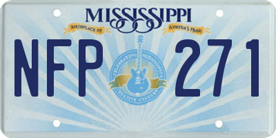 MS license plate NFP271