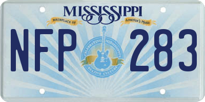 MS license plate NFP283