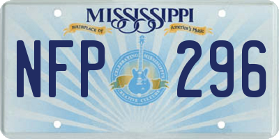 MS license plate NFP296