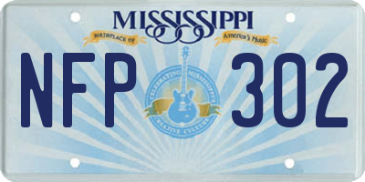 MS license plate NFP302