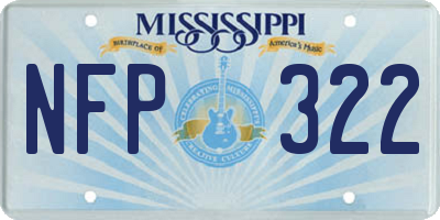 MS license plate NFP322