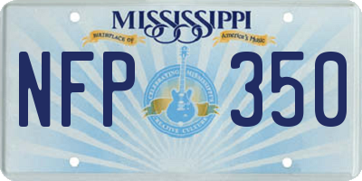 MS license plate NFP350