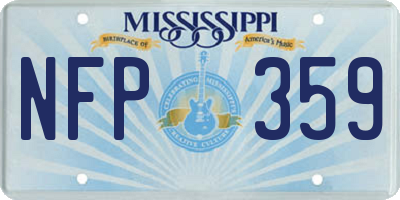 MS license plate NFP359