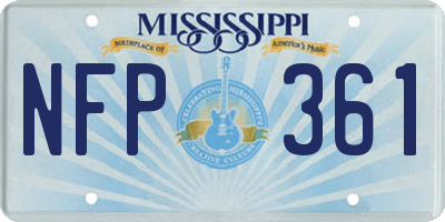 MS license plate NFP361