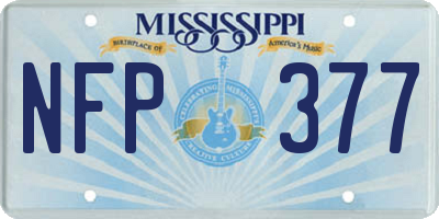 MS license plate NFP377