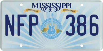 MS license plate NFP386