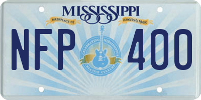 MS license plate NFP400