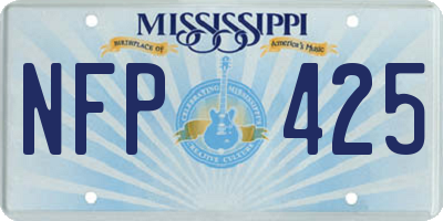 MS license plate NFP425