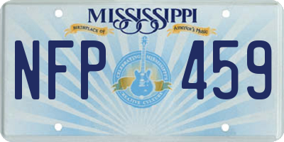 MS license plate NFP459