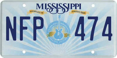 MS license plate NFP474