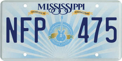MS license plate NFP475