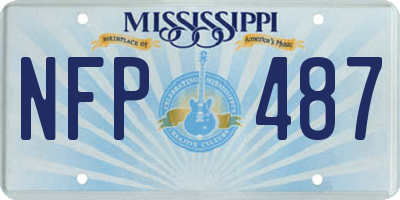 MS license plate NFP487