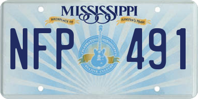 MS license plate NFP491