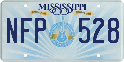 MS license plate NFP528