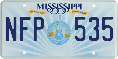 MS license plate NFP535