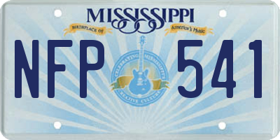 MS license plate NFP541