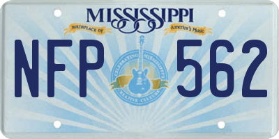 MS license plate NFP562