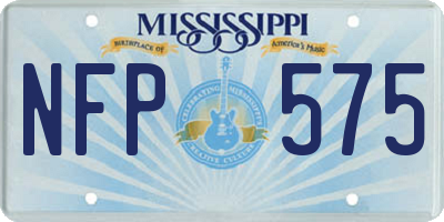 MS license plate NFP575