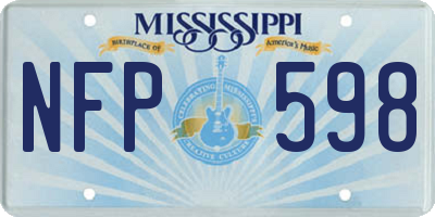 MS license plate NFP598