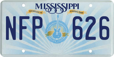 MS license plate NFP626