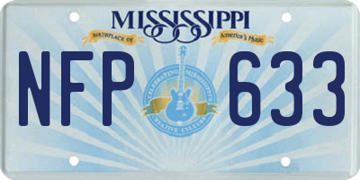 MS license plate NFP633