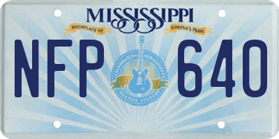MS license plate NFP640