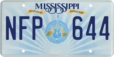 MS license plate NFP644