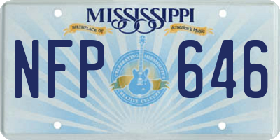 MS license plate NFP646