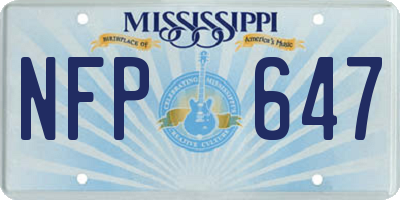 MS license plate NFP647