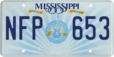 MS license plate NFP653