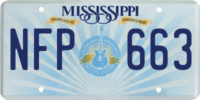 MS license plate NFP663
