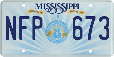 MS license plate NFP673
