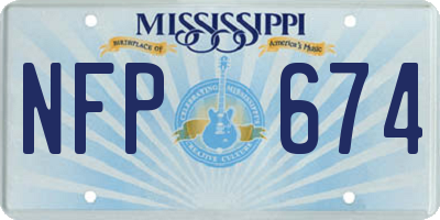 MS license plate NFP674