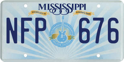 MS license plate NFP676