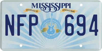 MS license plate NFP694