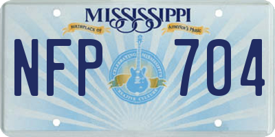 MS license plate NFP704