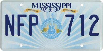 MS license plate NFP712