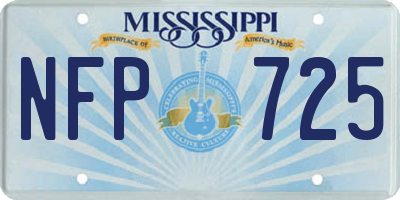 MS license plate NFP725