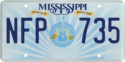 MS license plate NFP735