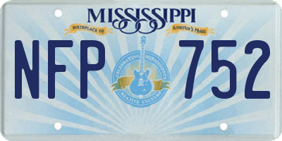 MS license plate NFP752