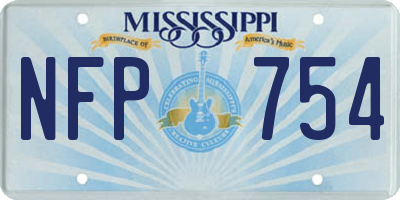 MS license plate NFP754